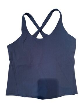 SPANX Navy Crossback Shelf Tank Top